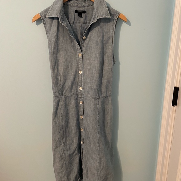 Lands End Sleeveless Linen Dress - Picture 3 of 4